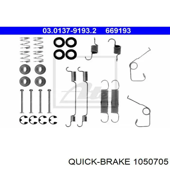 1050705 Quick Brake ремкомплект гальмівних колодок