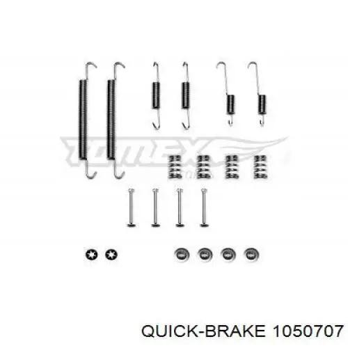 Ремкомплект гальмівних колодок Quick Brake 1050707 ціна, від 7.07 USD