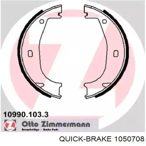 Ремкомплект гальмівних колодок Quick Brake 1050708