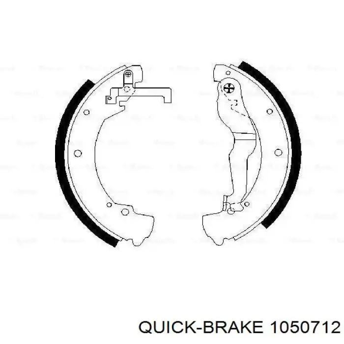 Монтажний комплект задніх барабанних колодок Quick Brake 1050712 ціна, від 9.49 USD