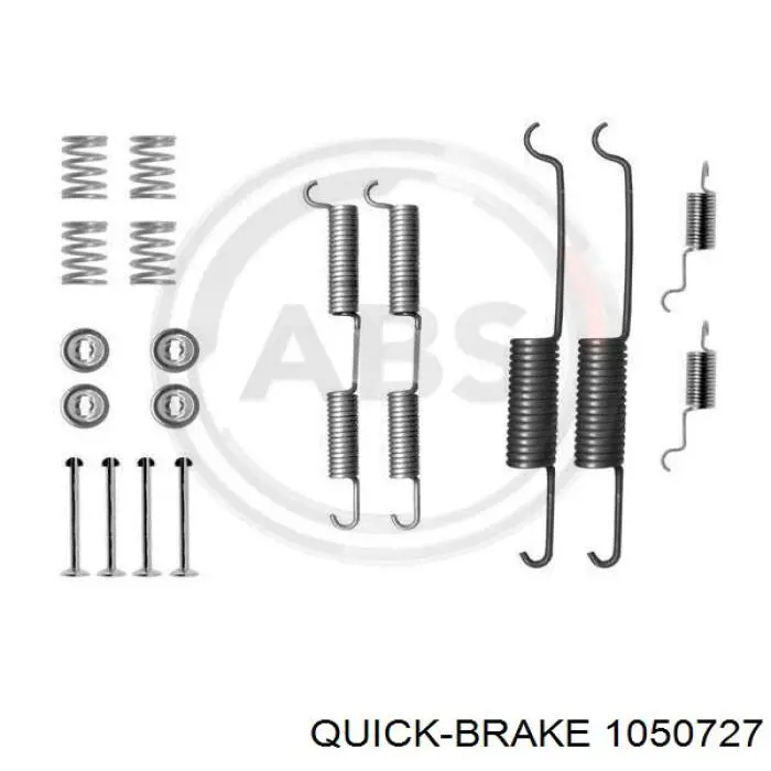 Монтажний комплект задніх барабанних колодок Quick Brake 1050727 ціна, від 11.88 USD