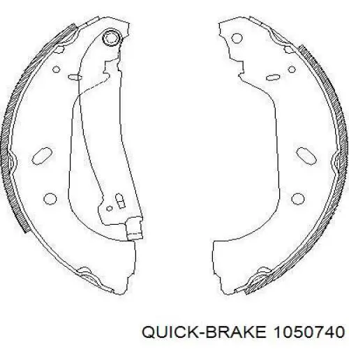 Купити 1050740 Quick Brake Монтажний комплект задніх барабанних колодок