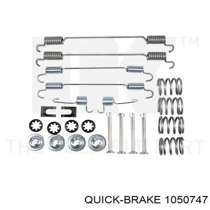 Монтажний комплект задніх барабанних колодок Quick Brake 1050747 ціна, від 6.71 USD
