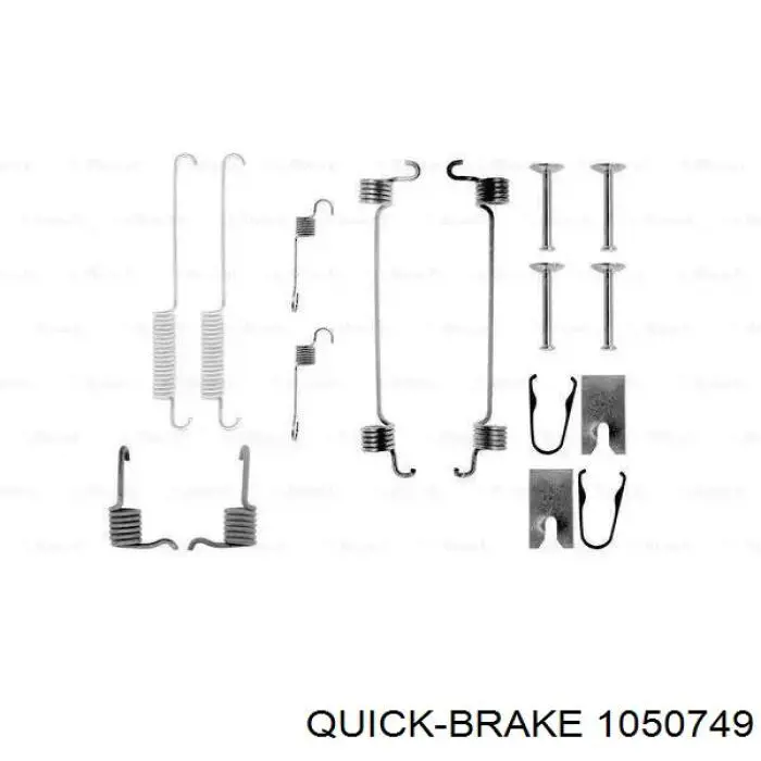 Купити 1050749 Quick Brake Монтажний комплект задніх барабанних колодок