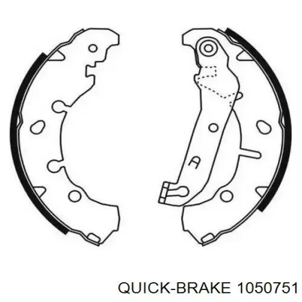 Купити 1050751 Quick Brake Монтажний комплект задніх барабанних колодок
