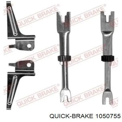 Монтажний комплект задніх барабанних колодок Quick Brake 1050755 ціна, від 4.59 USD