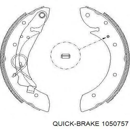 Монтажний комплект задніх барабанних колодок 1050757 Quick Brake