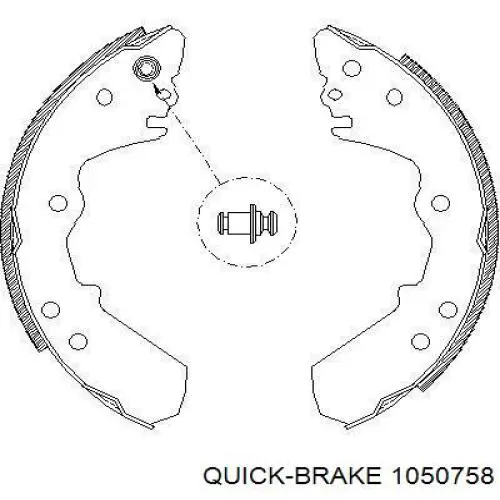 Монтажний комплект задніх барабанних колодок 1050758 Quick Brake