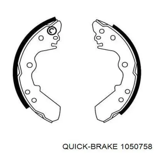 Монтажний комплект задніх барабанних колодок Quick Brake 1050758 ціна, від 6.89 USD