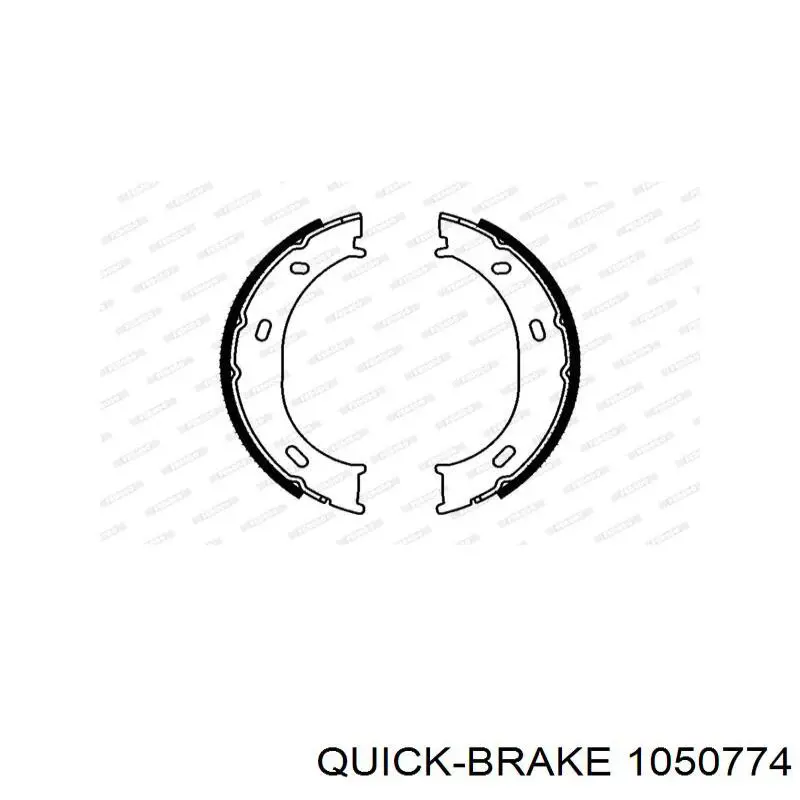 Монтажний комплект задніх барабанних колодок Quick Brake 1050774 ціна, від 3.59 USD