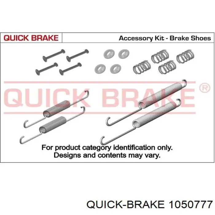 Монтажний комплект задніх барабанних колодок 1050777 Quick Brake