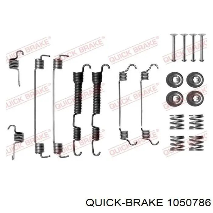 1050786 Quick Brake Монтажний комплект задніх барабанних колодок