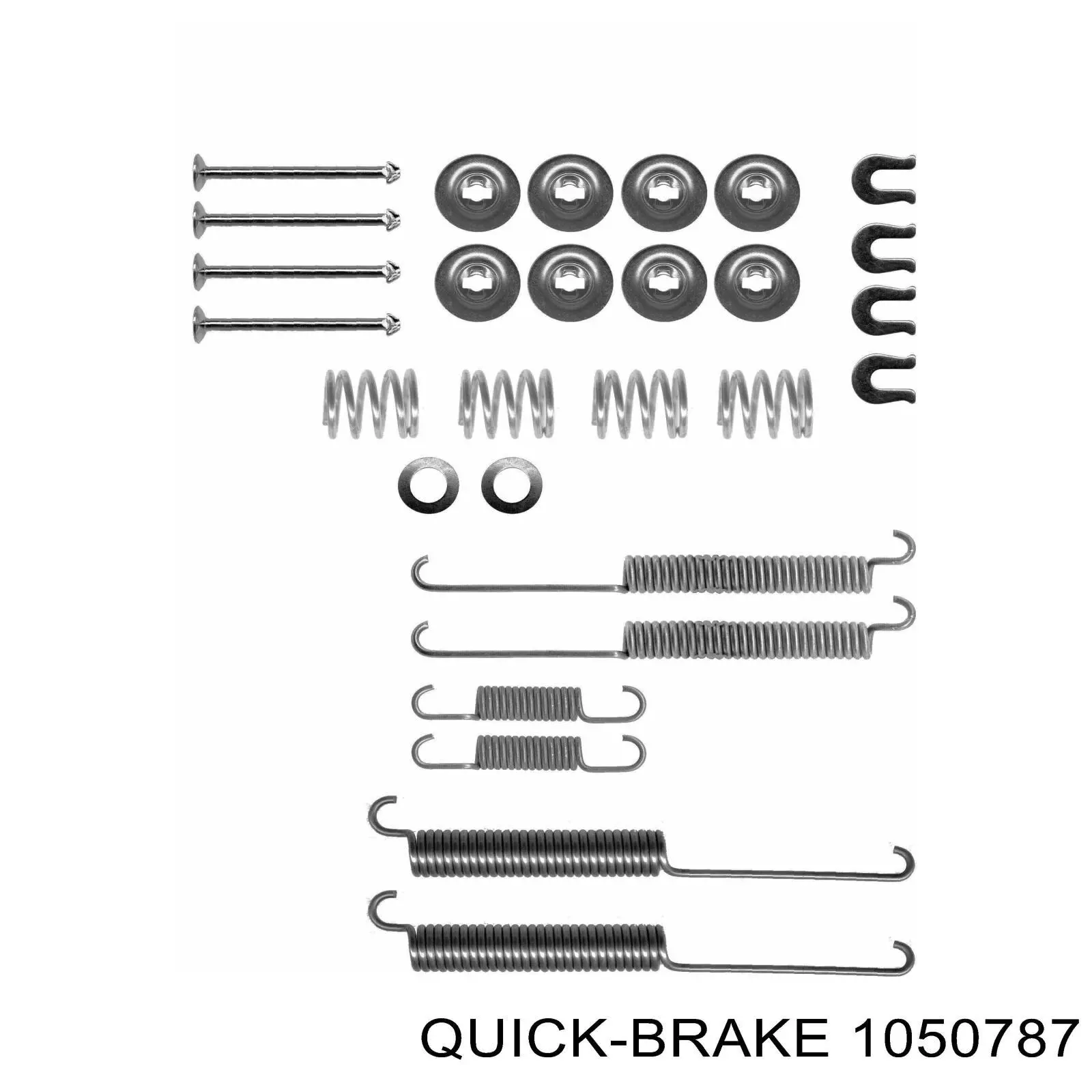 1050787 Quick Brake Монтажний комплект задніх барабанних колодок