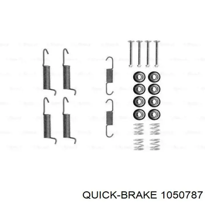 Монтажний комплект задніх барабанних колодок Quick Brake 1050787 ціна, від 9.50 USD