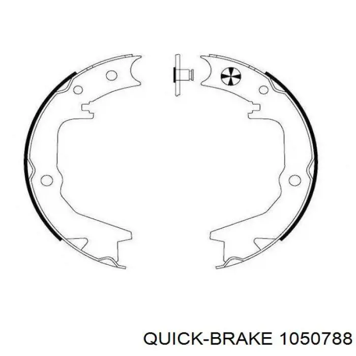 Монтажний комплект задніх барабанних колодок Quick Brake 1050788 ціна, від 5.78 USD