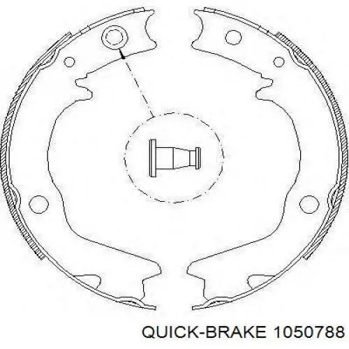 Купити 1050788 Quick Brake Монтажний комплект задніх барабанних колодок