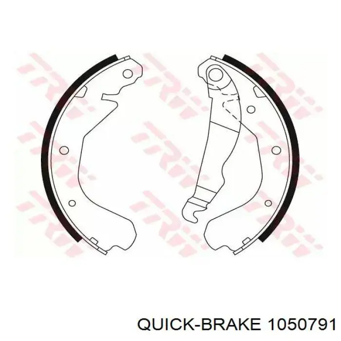 Монтажний комплект задніх барабанних колодок 1050791 Quick Brake