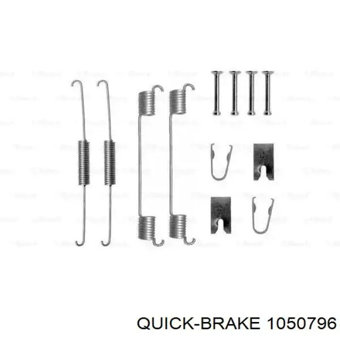1050796 Quick Brake Монтажний комплект задніх барабанних колодок