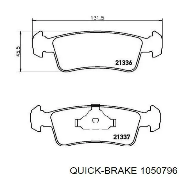 Монтажний комплект задніх барабанних колодок Quick Brake 1050796 ціна, від 5.09 USD