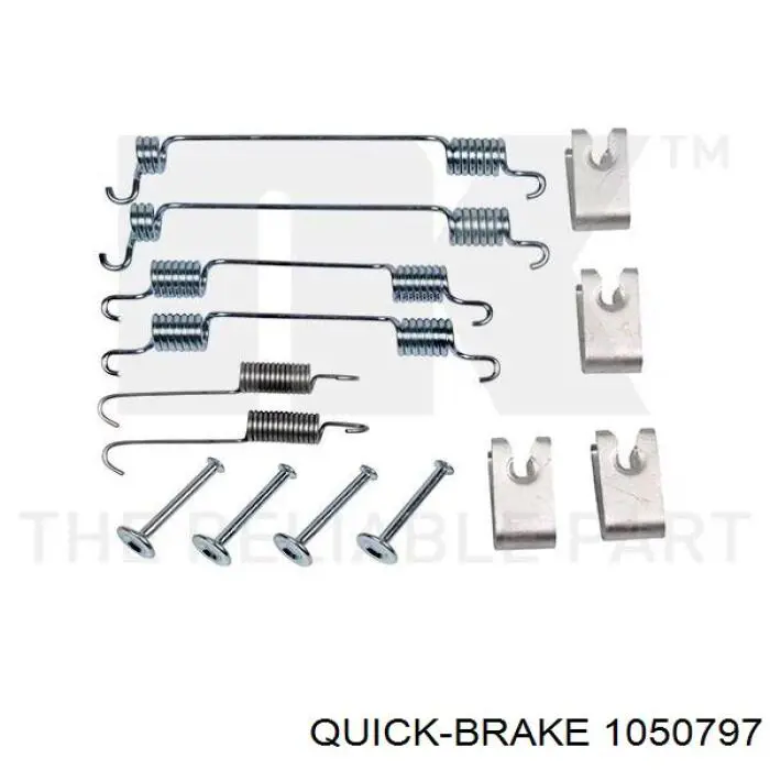 1050797 Quick Brake монтажний комплект задніх барабанних колодок