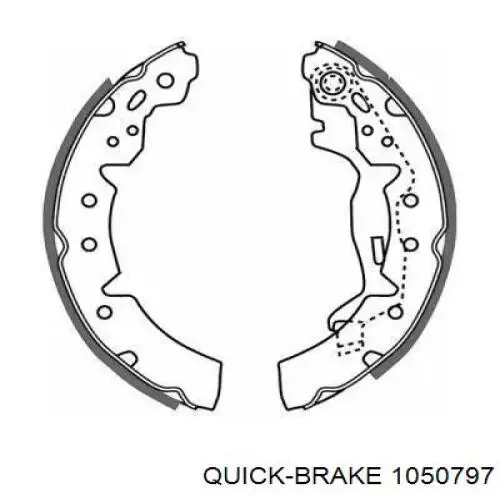 Купити 1050797 Quick Brake Монтажний комплект задніх барабанних колодок