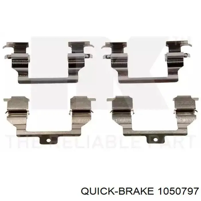Монтажний комплект задніх барабанних колодок 1050797 Quick Brake