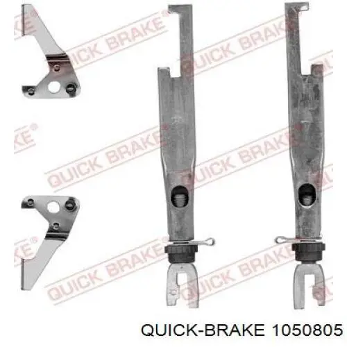 Ремкомплект гальмівних колодок Quick Brake 1050805 ціна, від 5.46 USD
