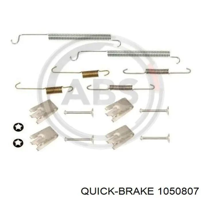 Монтажний комплект задніх барабанних колодок 1050807 Quick Brake