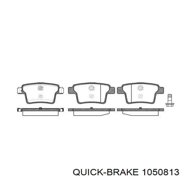 Монтажний комплект задніх барабанних колодок 1050813 Quick Brake
