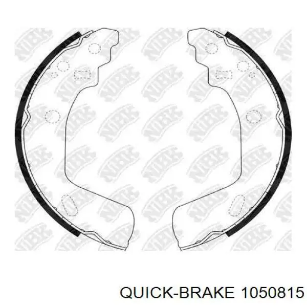 Монтажний комплект задніх барабанних колодок Quick Brake 1050815 ціна, від 5.67 USD