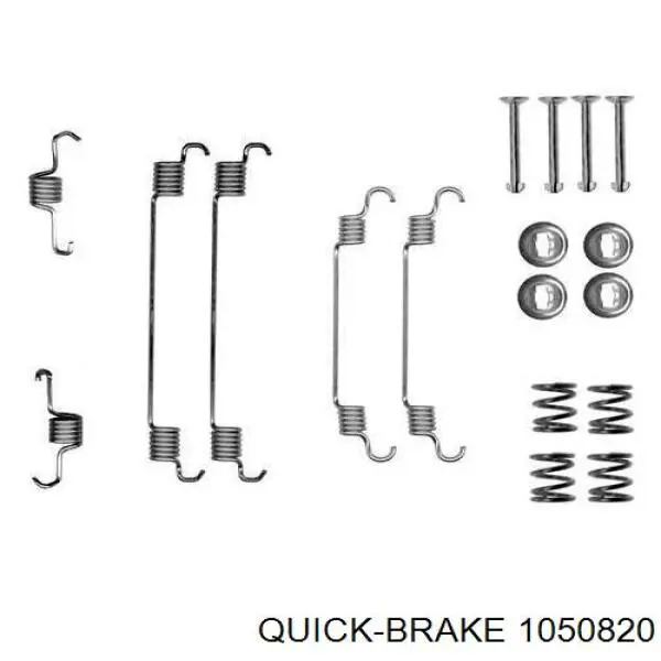 1050820 Quick Brake монтажний комплект задніх барабанних колодок