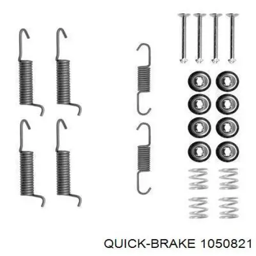 1050821 Quick Brake монтажний комплект задніх барабанних колодок