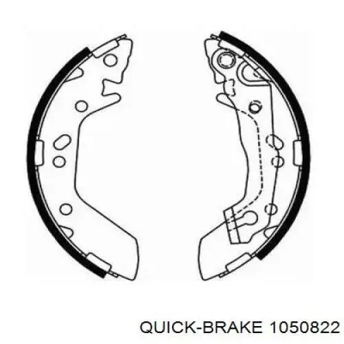 Монтажний комплект задніх барабанних колодок 1050822 Quick Brake