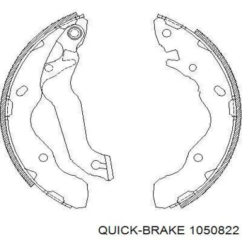 Монтажний комплект задніх барабанних колодок Quick Brake 1050822 ціна, від 5.60 USD