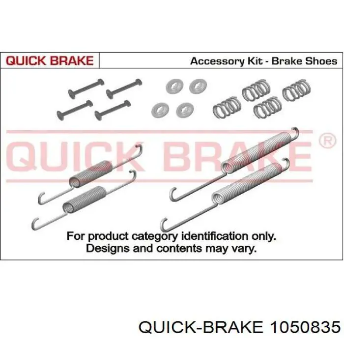 Монтажний комплект задніх барабанних колодок 1050835 Quick Brake