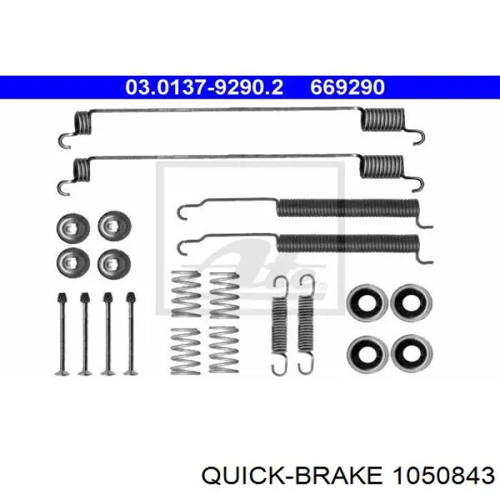 1050843 Quick Brake ремкомплект гальмівних колодок
