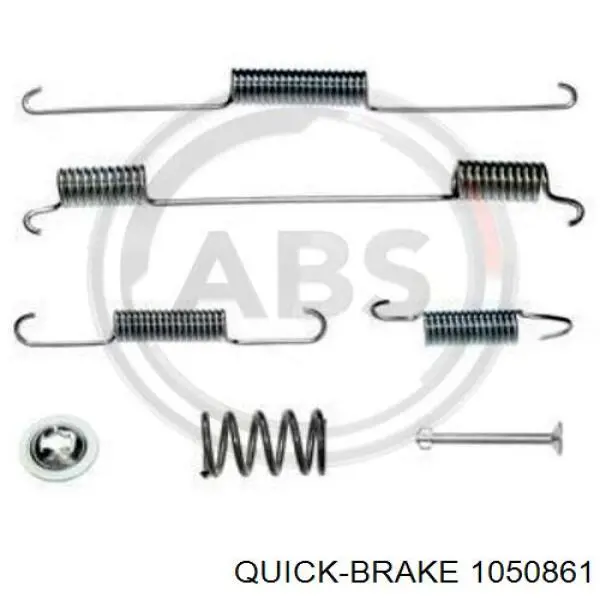 Монтажний комплект задніх барабанних колодок Quick Brake 1050861 ціна, від 7.27 USD