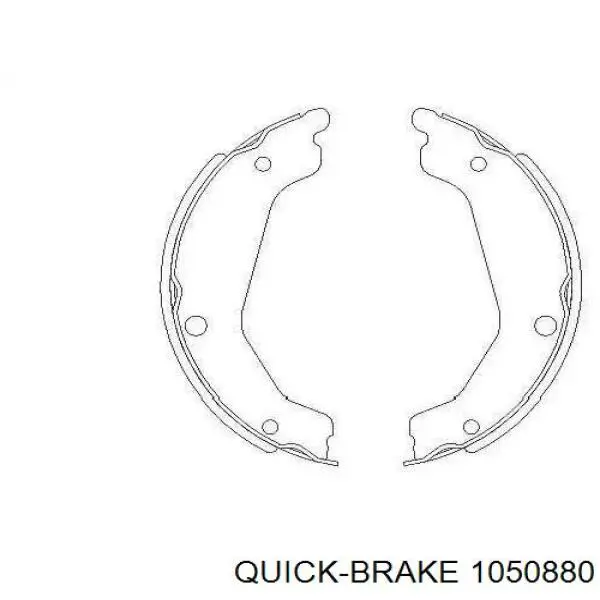 Монтажний комплект задніх барабанних колодок 1050880 Quick Brake
