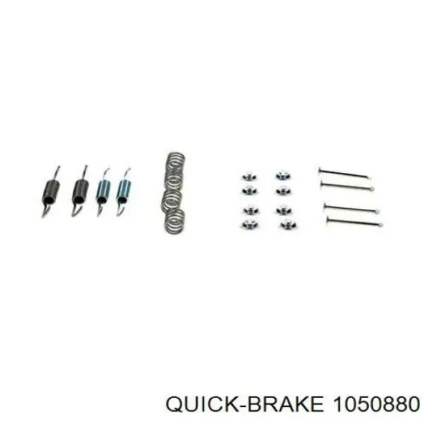 Монтажний комплект задніх барабанних колодок Quick Brake 1050880 ціна, від 5.63 USD