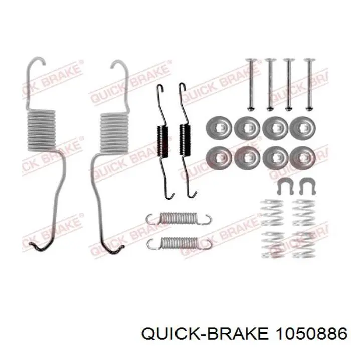 Монтажний комплект задніх барабанних колодок Quick Brake 1050886 ціна, від 10.55 USD