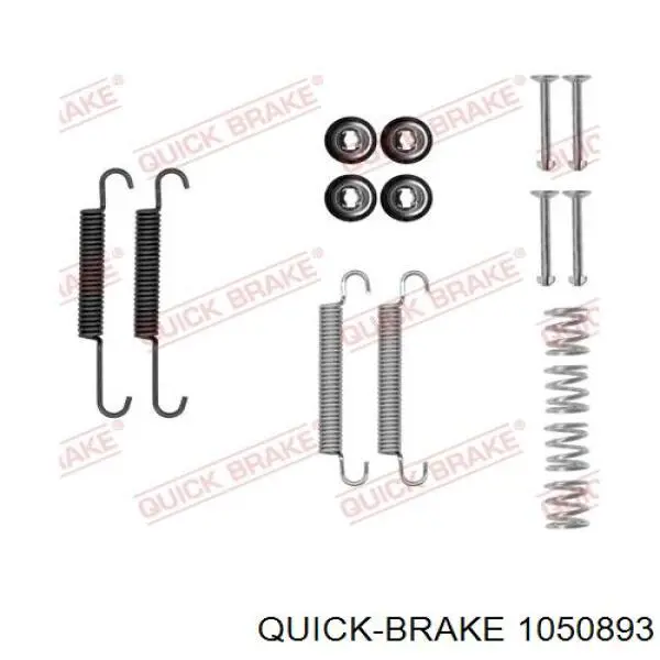 Монтажний комплект задніх барабанних колодок Quick Brake 1050893 ціна, від 4.21 USD