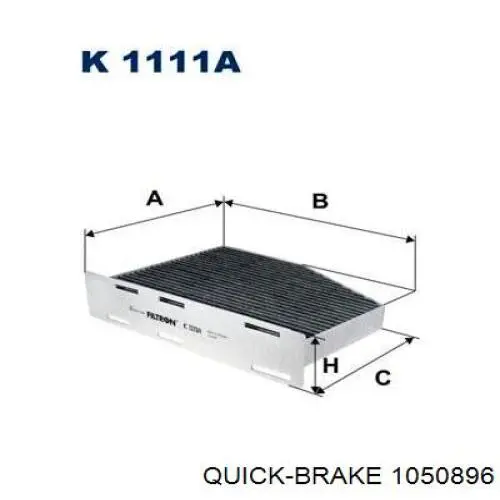 Монтажний комплект задніх барабанних колодок 1050896 Quick Brake