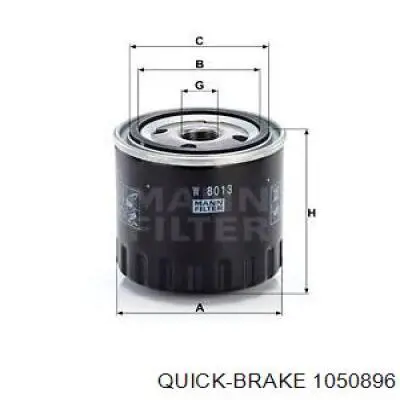 1050896 Quick Brake Монтажний комплект задніх барабанних колодок