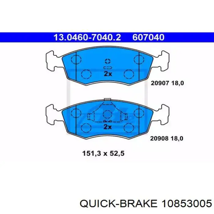  Quick Brake 10853005 ціна, від 26.20 USD