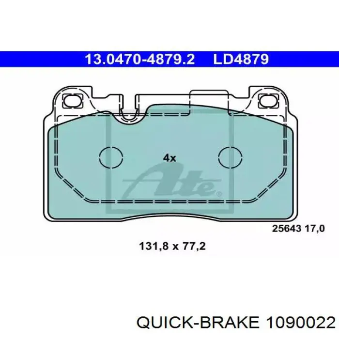 Ремкомплект передніх гальм Quick Brake 1090022 ціна, від 12.23 USD