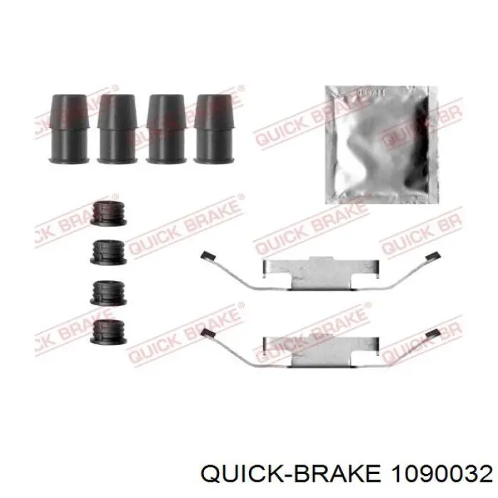 Комплект пружинок кріплення дискових колодок, передніх Quick Brake 1090032 ціна, від 14.04 USD