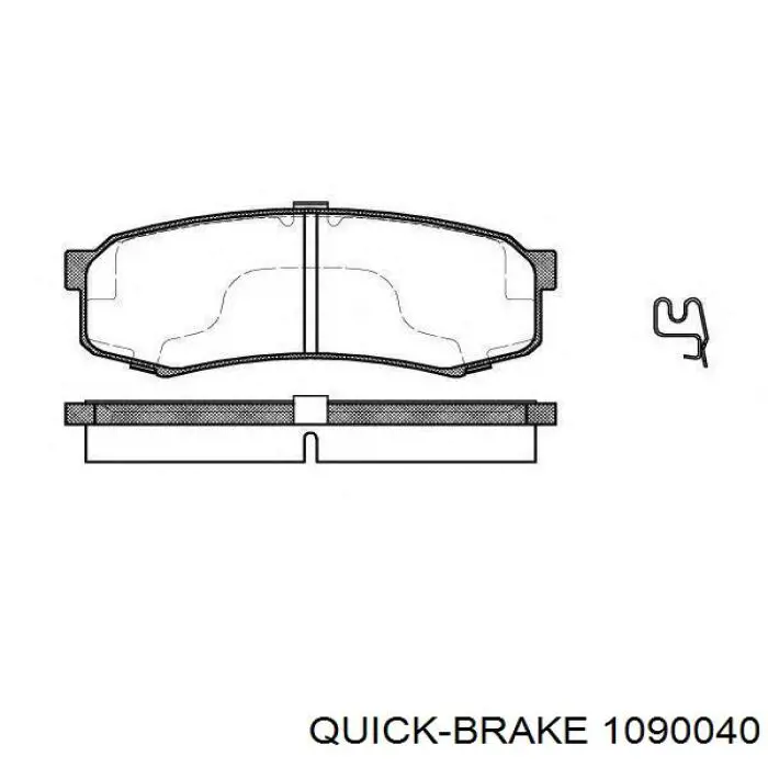 Комплект пружинок кріплення дискових колодок, передніх 1090040 Quick Brake