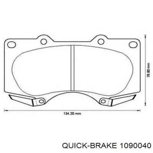 Комплект пружинок кріплення дискових колодок, передніх Quick Brake 1090040