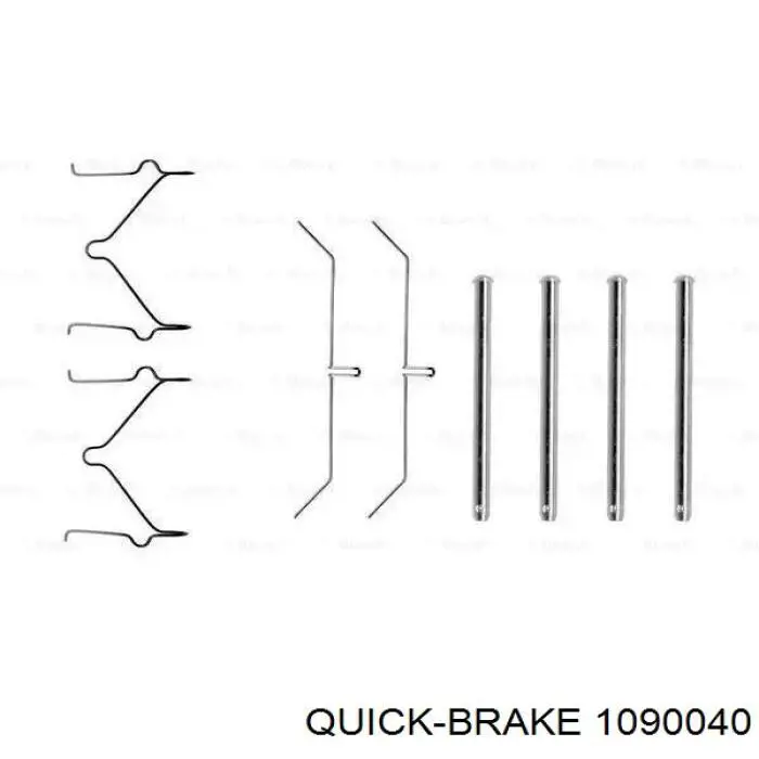 Комплект пружинок кріплення дискових колодок, передніх Quick Brake 1090040 ціна, від 5.72 USD