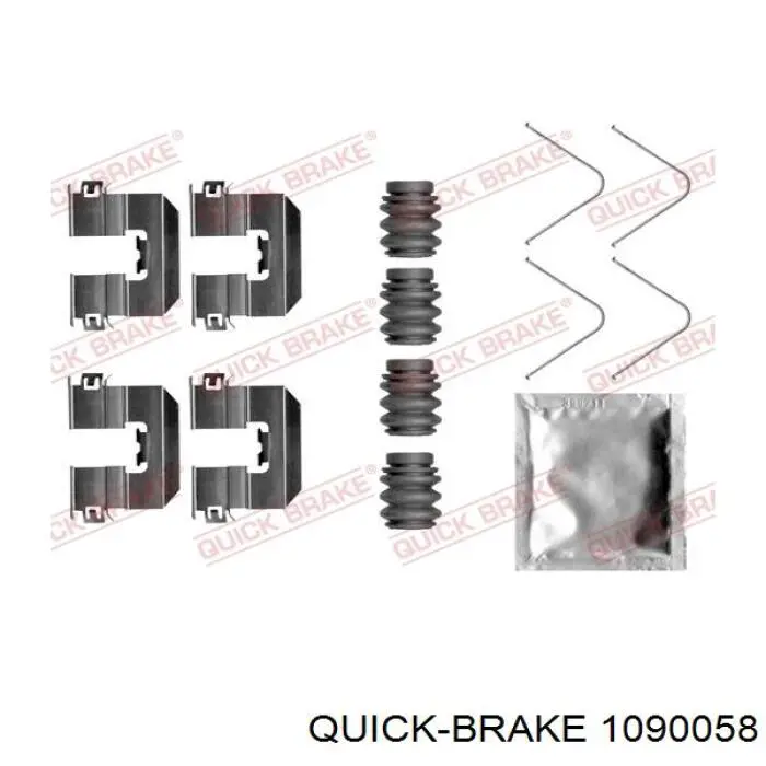 Ремкомплект гальмівних колодок Quick Brake 1090058 ціна, від 14.69 USD